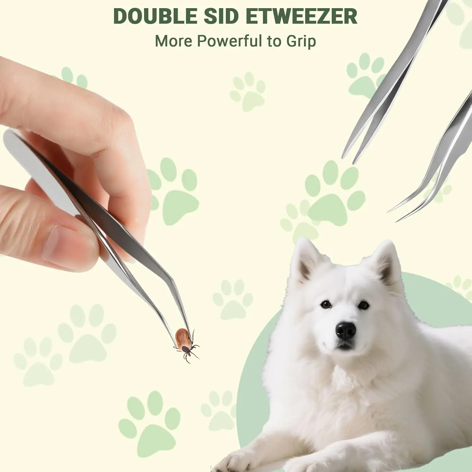 1Set Portable Tick Removal Tweezers Professional Painless Tick Remover Tool for Dogs Cats Pets Human Tick Extractor Accessories thumbnail 3