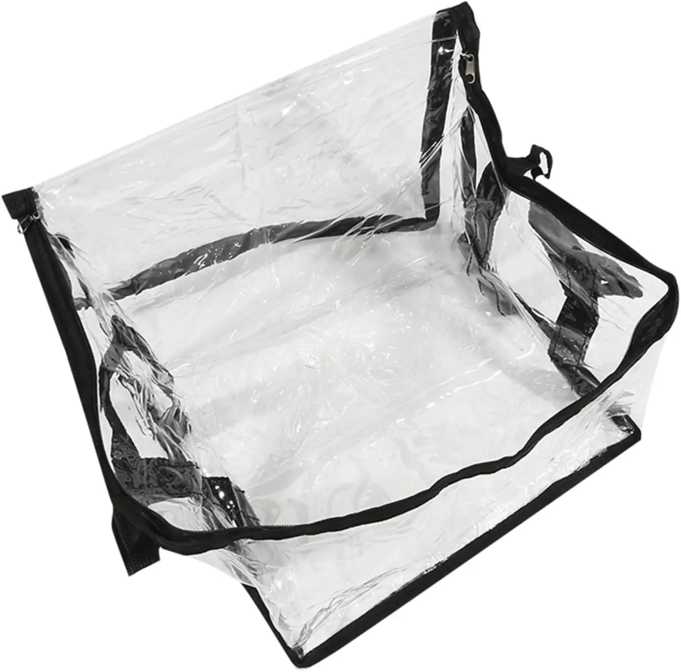 1pc Foldable Transparent Book Storage Box, Waterproof Book Organizer for Student Dormitory Classroom, Household Clear Bin thumbnail 5