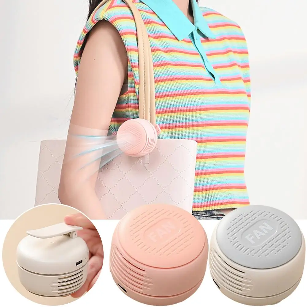 Portable Waist Fan USB Rechargeable Air Conditioner 3-Gear Mute Hanging Neck Fans Outdoor Sports Waist Clip On Whirlwind Fan