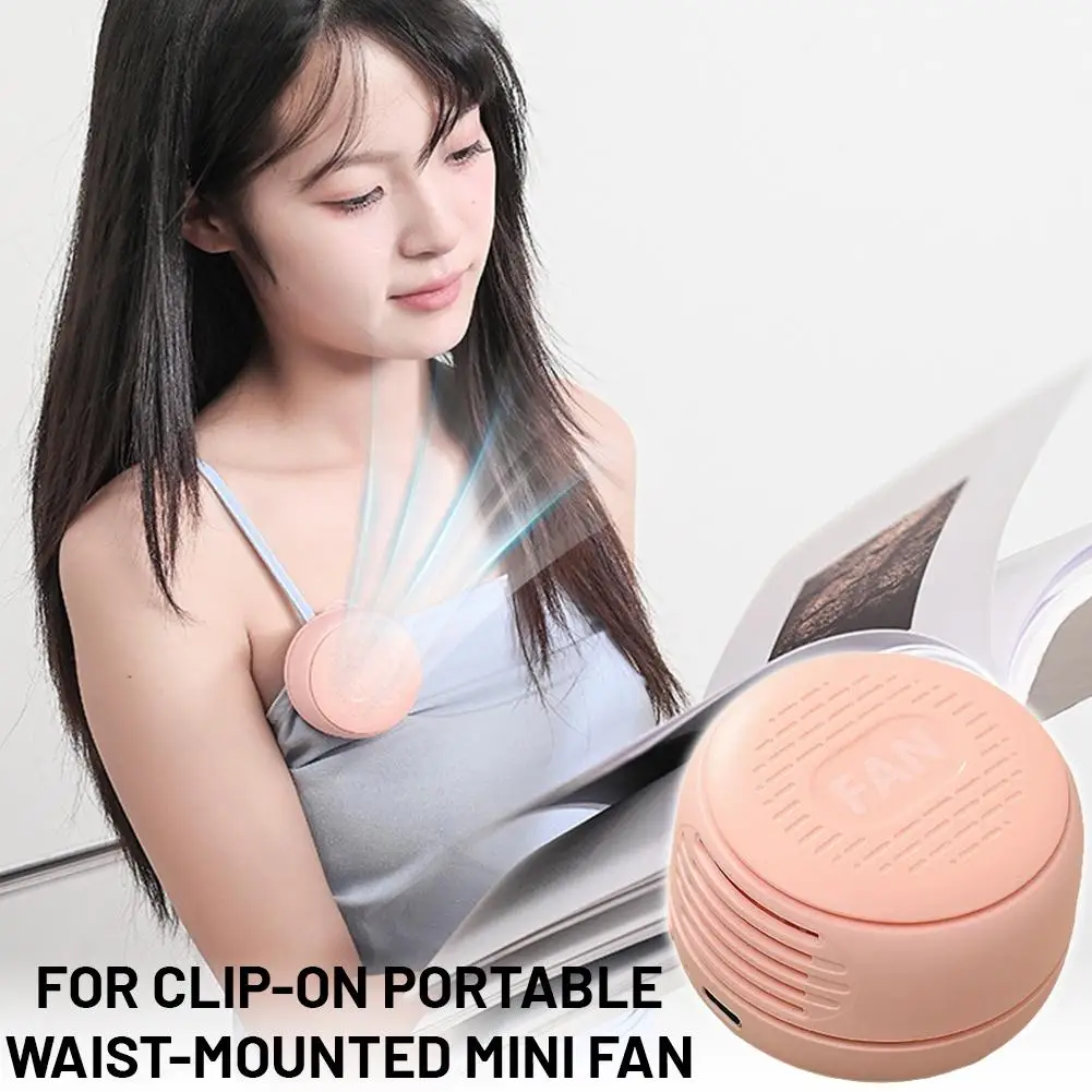 Portable Waist Fan USB Rechargeable Air Conditioner 3-Gear Mute Hanging Neck Fans Outdoor Sports Waist Clip On Whirlwind Fan thumbnail 2