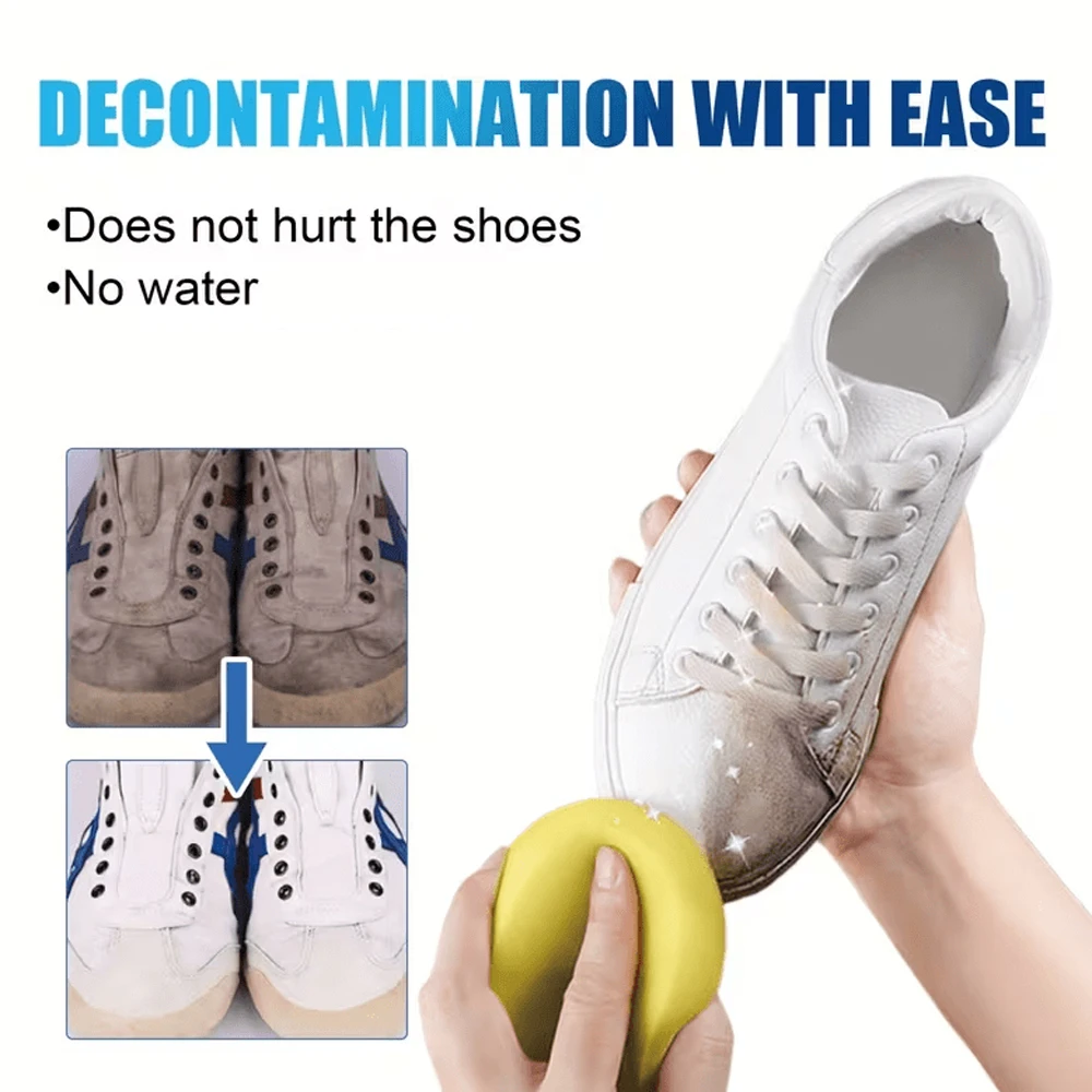 White Shoe Cleaner Whitening Polish Foam Quick Stain Remover for Sofa, Leather, White Shoes, Fabrics, Shoe Stain Removal Agent thumbnail 2