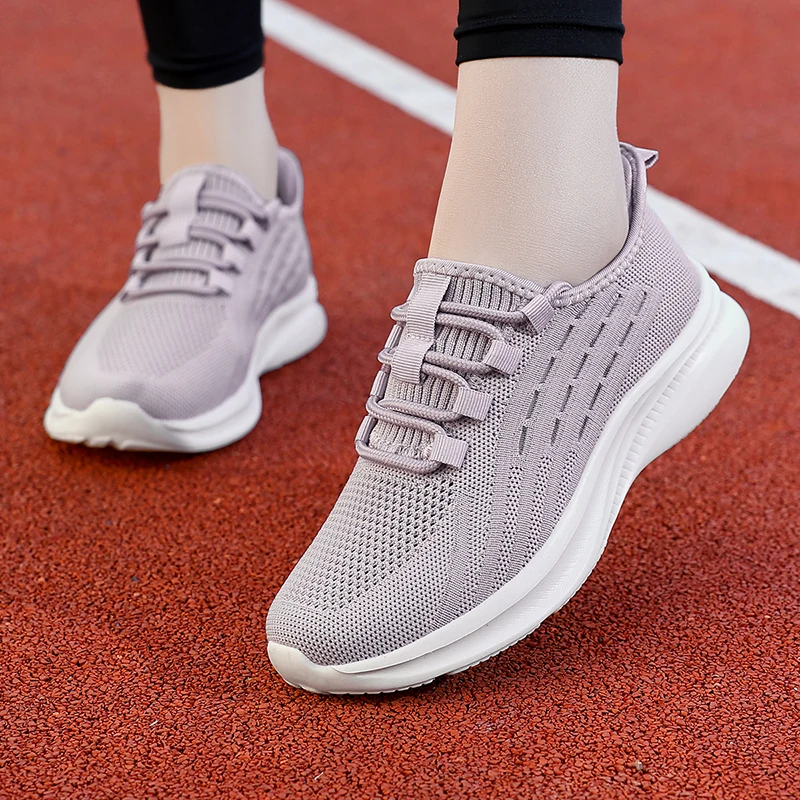 Classic Women's Shoes Summer Sport Flat Walking Sneakers Lace-up Outdoor Breathable Running Shoes Size 35-42