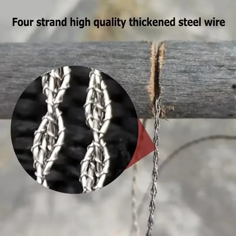 Mini Pocket Wire Saw Stainless Steel Multi-purpose Orange Outdoor Camping Emergency Survival Gear Tool Hand-operated Wire Saws thumbnail 3