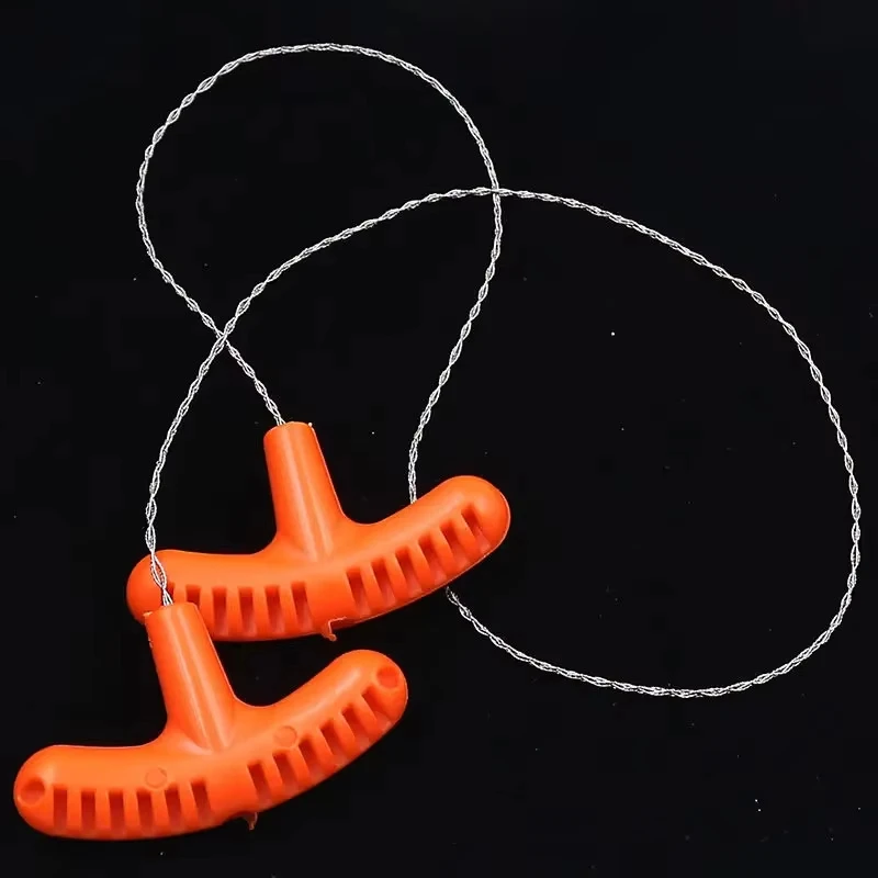 Mini Pocket Wire Saw Stainless Steel Multi-purpose Orange Outdoor Camping Emergency Survival Gear Tool Hand-operated Wire Saws thumbnail 5