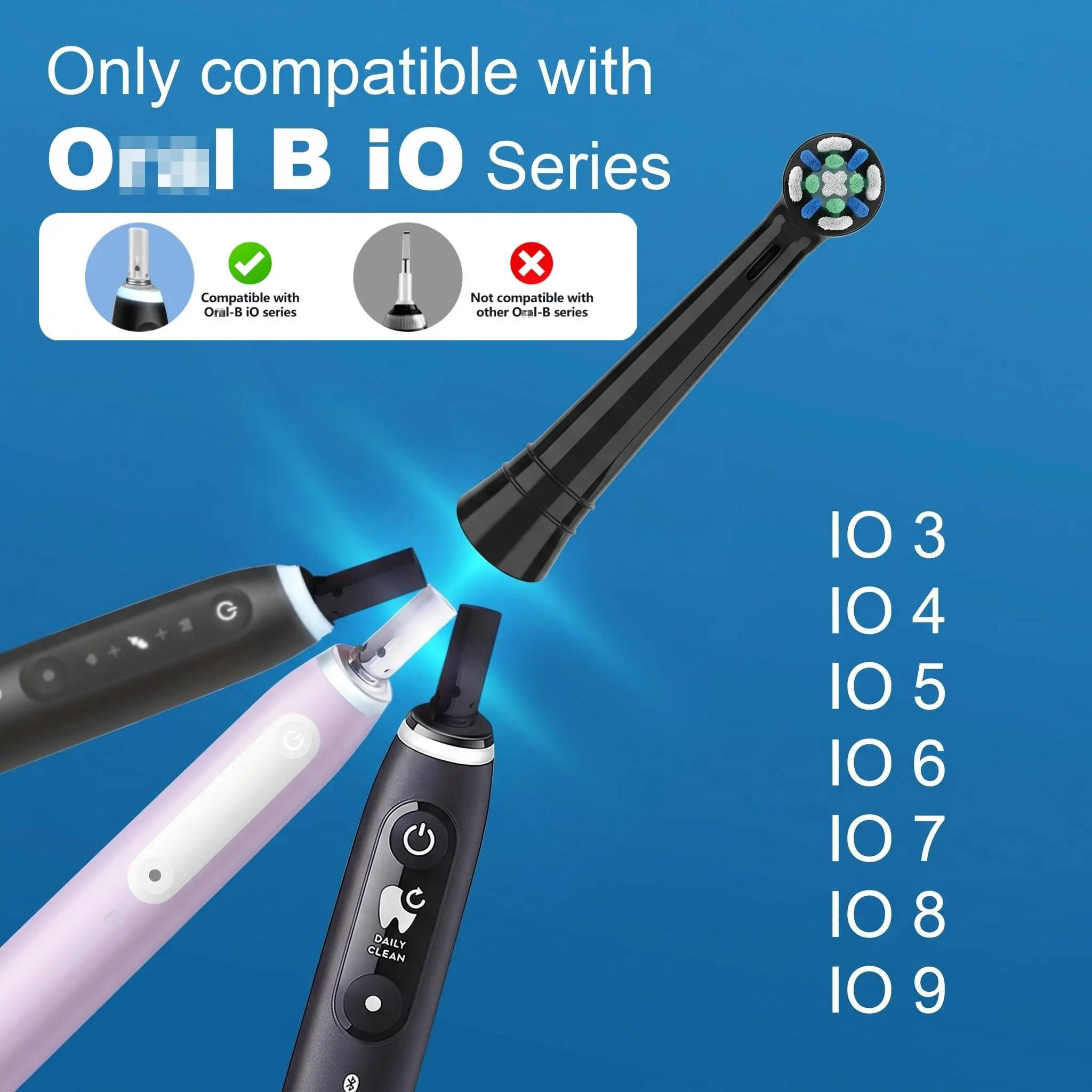 8Pcs/4Pcs Electric Toothbrush Replacement Heads Compatible with Oral iO Series Compatible with OLB thumbnail 2