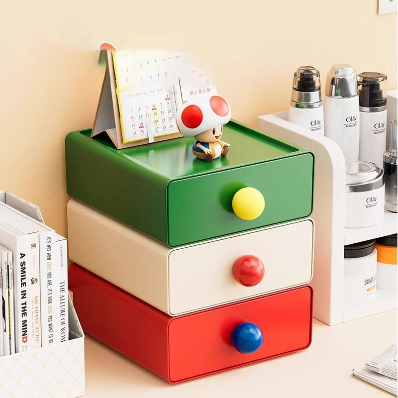 Dopamine Desk Organizer Box Stackable Dust-proof Desktop Storage Boxes Drawer Large Capacity Stationery Storage Rack thumbnail 4