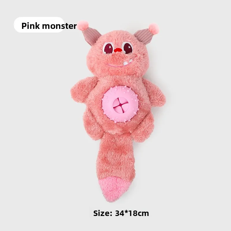 Cute Monster Plush Dog Toy with Sound Generator Crinkle Paper Interactive Chew Treat Dispenser Toy for Puppies & Dogs thumbnail 6