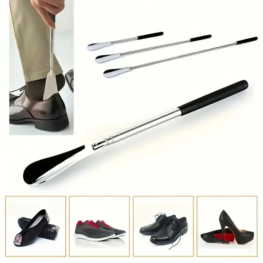 1PC Retractable Stainless Steel Elderly Shoe Puller, Shoe Assistant, Suitable for Both Men and Women , Schoenlepel, Shoe Horn thumbnail 4
