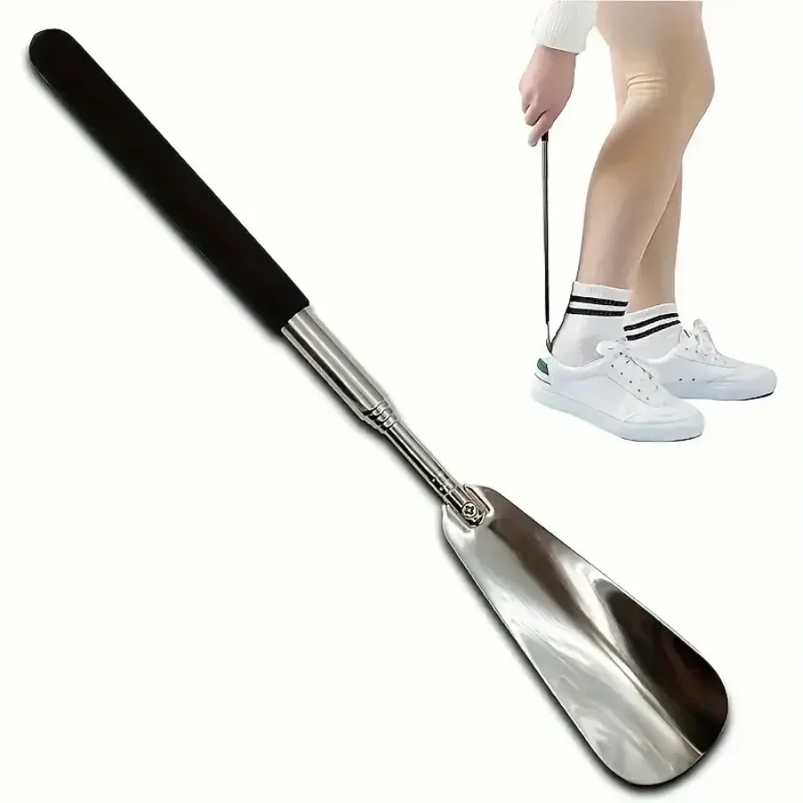 1PC Retractable Stainless Steel Elderly Shoe Puller, Shoe Assistant, Suitable for Both Men and Women , Schoenlepel, Shoe Horn thumbnail 5