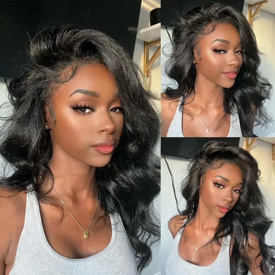 13x4 Body Wave Lace Front Wig Human Hair PrePlucked Brazilian Human Hair Lace Frontal Wigs For Women 4x4 Lace Closure Wig thumbnail 2