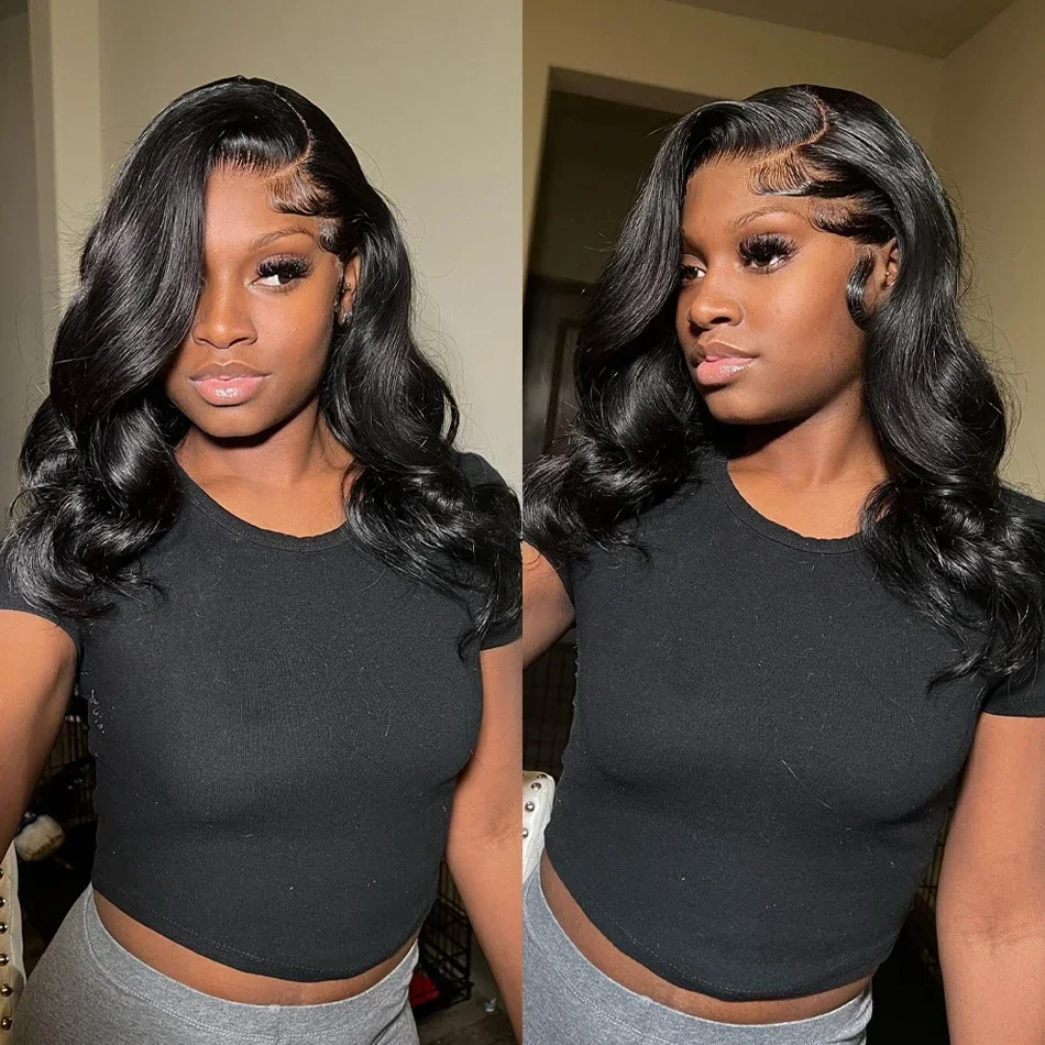13x4 Body Wave Lace Front Wig Human Hair PrePlucked Brazilian Human Hair Lace Frontal Wigs For Women 4x4 Lace Closure Wig thumbnail 3