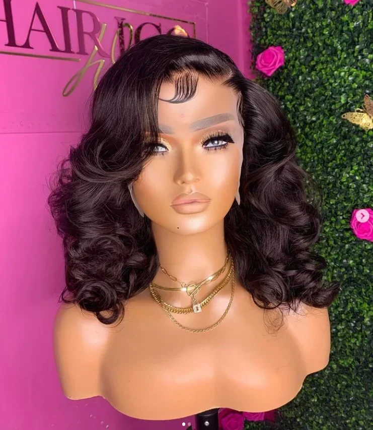 13x4 Body Wave Lace Front Wig Human Hair PrePlucked Brazilian Human Hair Lace Frontal Wigs For Women 4x4 Lace Closure Wig thumbnail 5