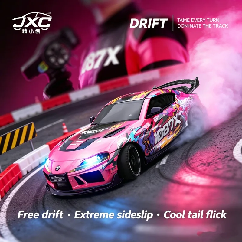 Rc Drift Car 1:43 Supra 1087X Mini Simulation Remote Control Racing Car 2.4G Track For Adult Hobby Vehicle JXC Toy for Kids thumbnail 2