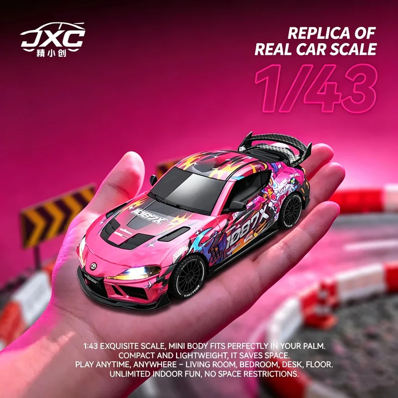 Rc Drift Car 1:43 Supra 1087X Mini Simulation Remote Control Racing Car 2.4G Track For Adult Hobby Vehicle JXC Toy for Kids thumbnail 3
