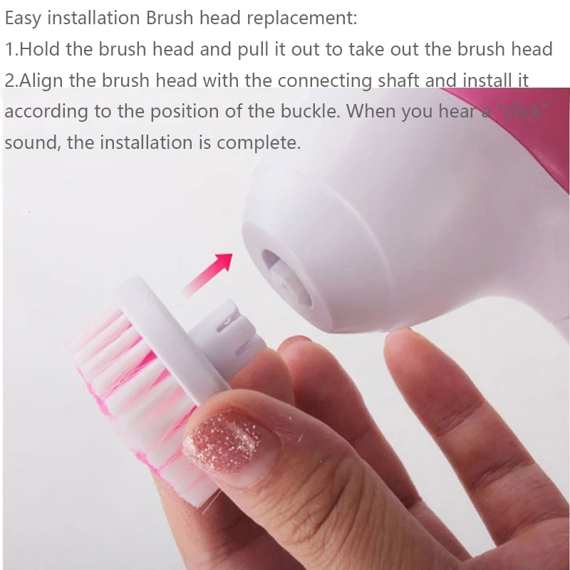 5 IN 1 Face Cleansing Brush Wash Machine Spa Skin Care Massager Blackhead Cleaning Electric Facial Cleaner Facial Cleanser Tool thumbnail 5