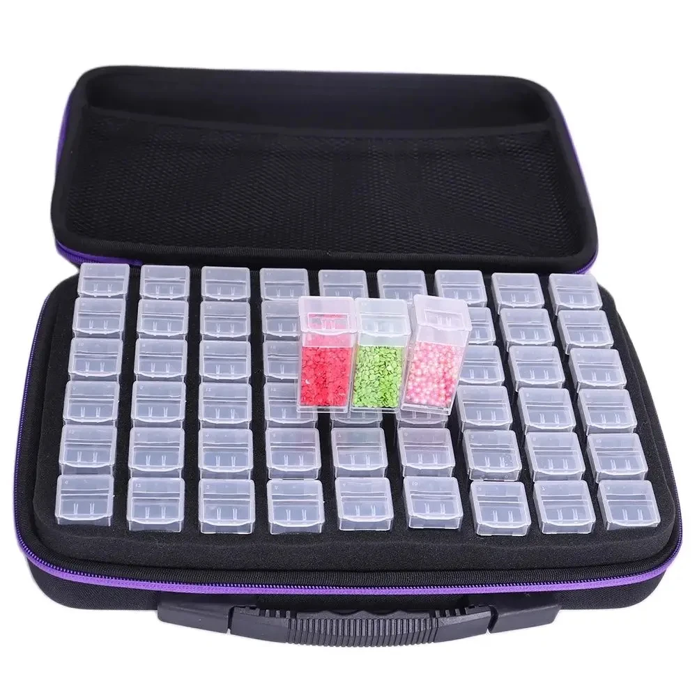 54 Slots Diamond Painting Storage Containers Diamond Art Accessories and Tools Kit Box with Shockproof Jars for DIY Diamond Art thumbnail 2