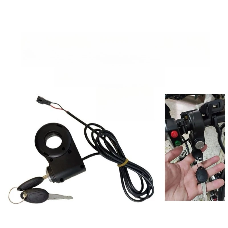 Electric Scooter Power Switch Key Lock Set Cylinder Ignition Lock for E-bike Anti-theft Replacement Core Durable thumbnail 2