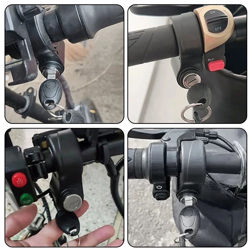 Electric Scooter Power Switch Key Lock Set Cylinder Ignition Lock for E-bike Anti-theft Replacement Core Durable thumbnail 5