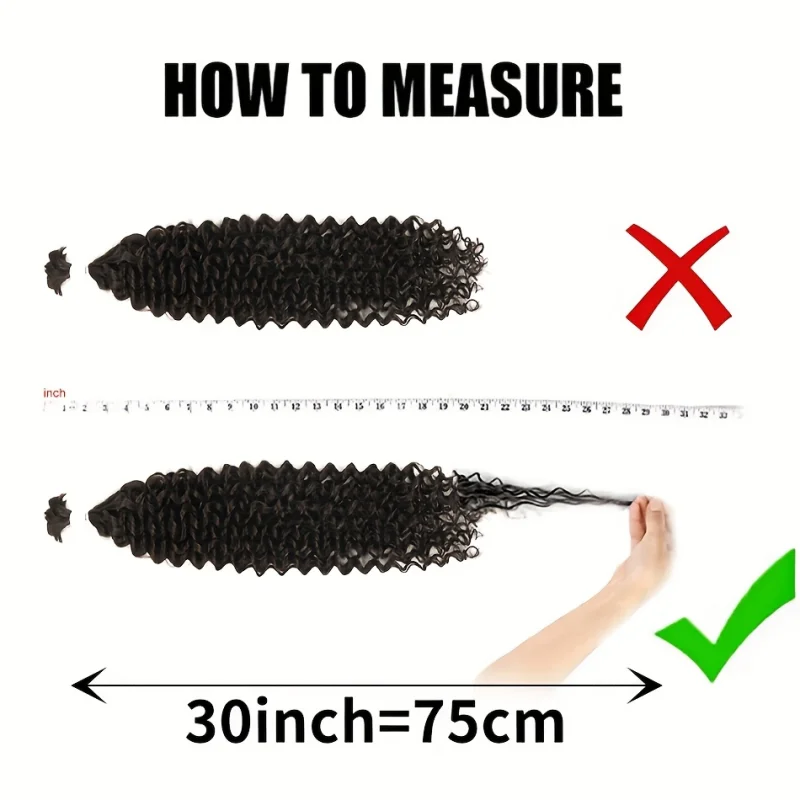 2Pcs/Pack Synthetic Deep Wave Braiding Hair Extensions Loose Texture Jerry Curl Boho Braids No Weft for Quick Weave Hairdos thumbnail 5