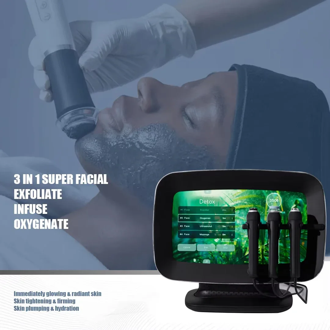 High Quality 3 in 1 CO2 Bubble Oxygenation Pods Facial Skin Care Skin Tightening Oxygen Jet Therapy Machine thumbnail 2