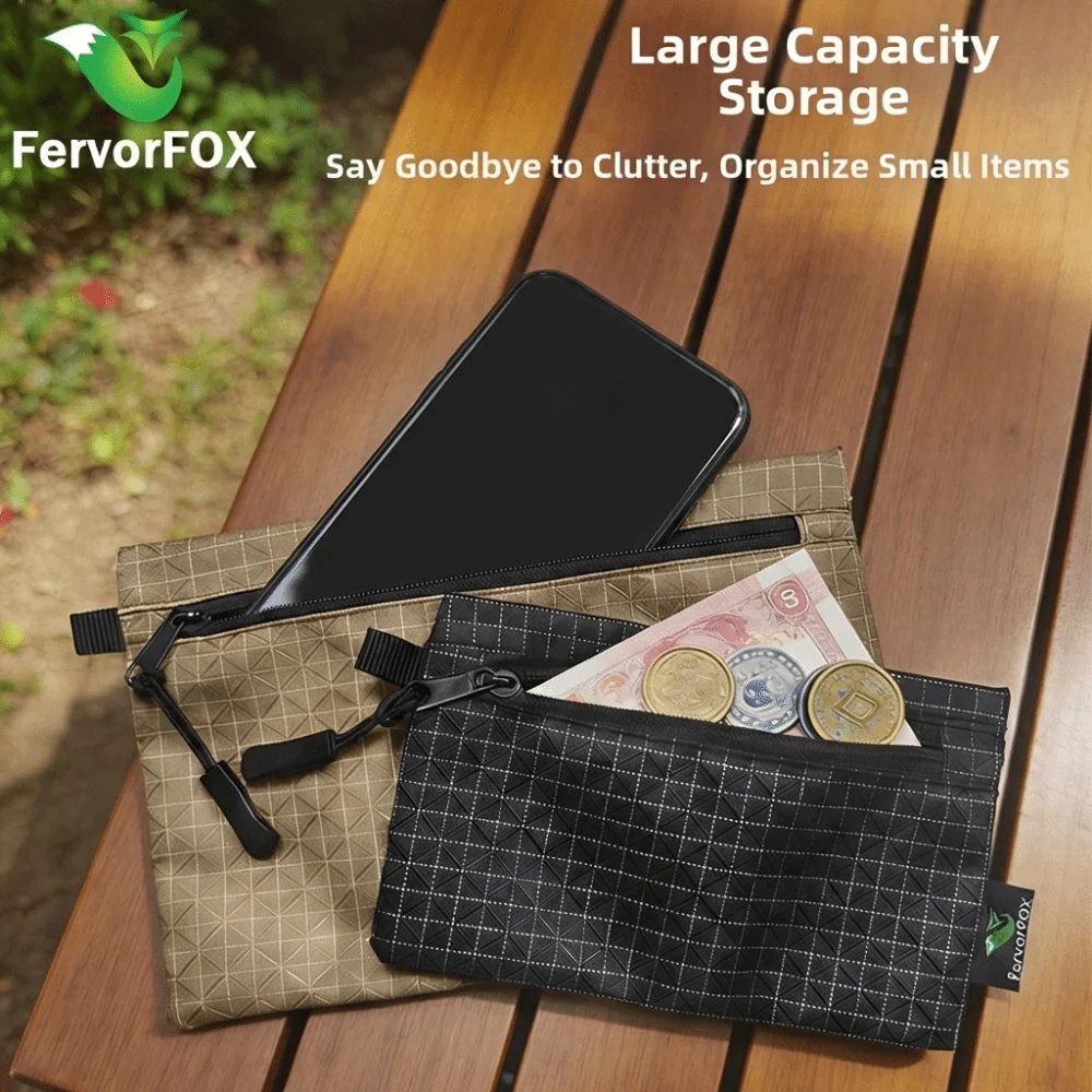 Portable Lightweight Outdoor Storage Bag Waterproof Zipper Key Card Wallet ‌Wear Resistant Coin Purse Cash Bag Fishing thumbnail 3