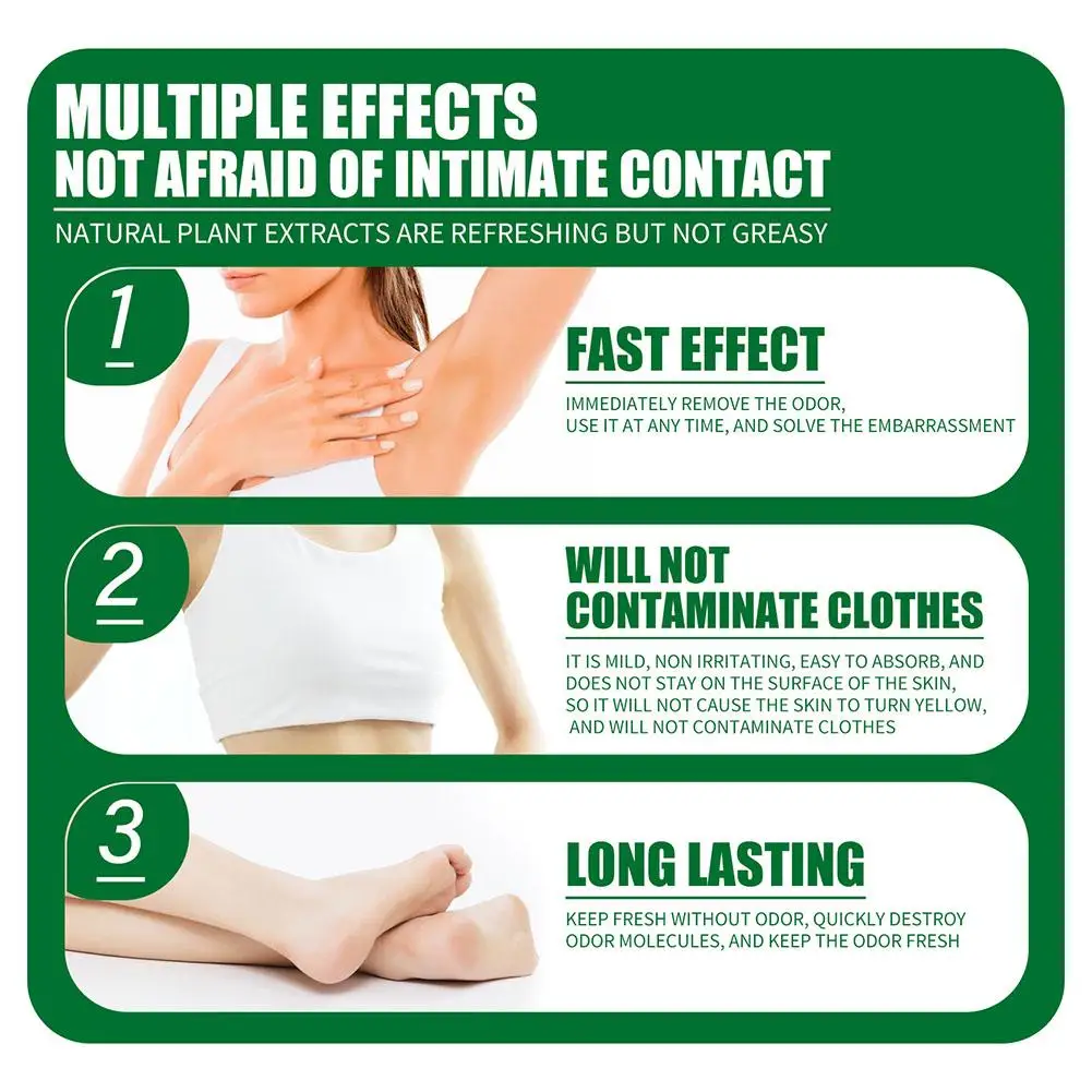 20PCS Armpit Odor Removal Cream Underarm Bad Smell Sweating Removal For Man Woman Body Refreshing Lasting Aroma Skin Care thumbnail 6
