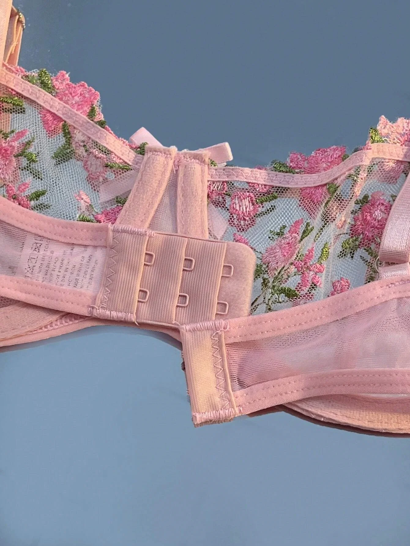 New Pink Bra Women Lingerie Set Ladies Embroidery Floral Bras Underwear Sets thumbnail 5
