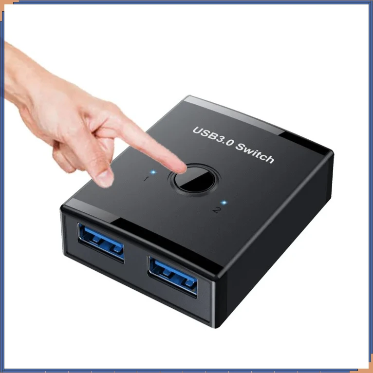 USB3.0 Switch 1x2/2x1 USB Hub Bidirectional USB3.0 Switcher USB 3.0 Extender Shared Controller for PC  Computer Notebook