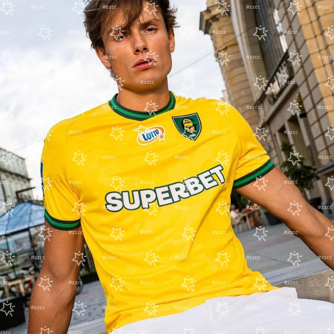25-26 GKS Katowice home football jersey match training set Summer Sports Men's T-Shirt Children's Tee Woman beach T-shirt ﻿ thumbnail 2