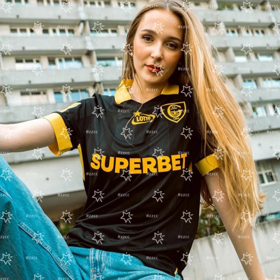 25-26 GKS Katowice home football jersey match training set Summer Sports Men's T-Shirt Children's Tee Woman beach T-shirt ﻿ thumbnail 3