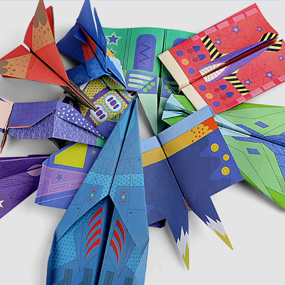36Pcs Children Origami Paper Planes Folding DIY Full Color Handicraft Toy Aircraft Educational Toy Birthday Gift Party Favors thumbnail 4