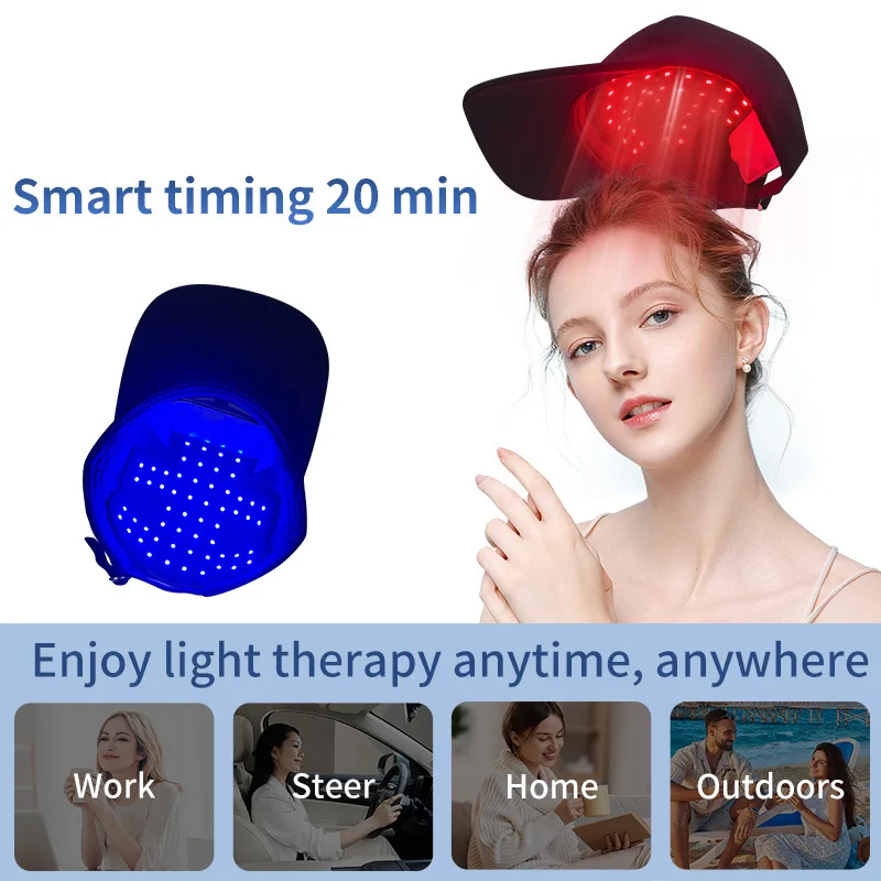 LED Red Light Therapy Cap Hair Growth Helmet Diode LaserHat Light Therapy Cap for Hair Regrowth and Hair Loss Treatment thumbnail 3