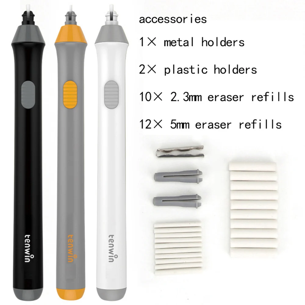 Tenwin Electric Eraser for High-Gloss Sketching, Automatic Eraser That Erases Cleanly, Art Drawing Special Set, Learning Stationery Supplies, Multifunctional Eraser thumbnail 4