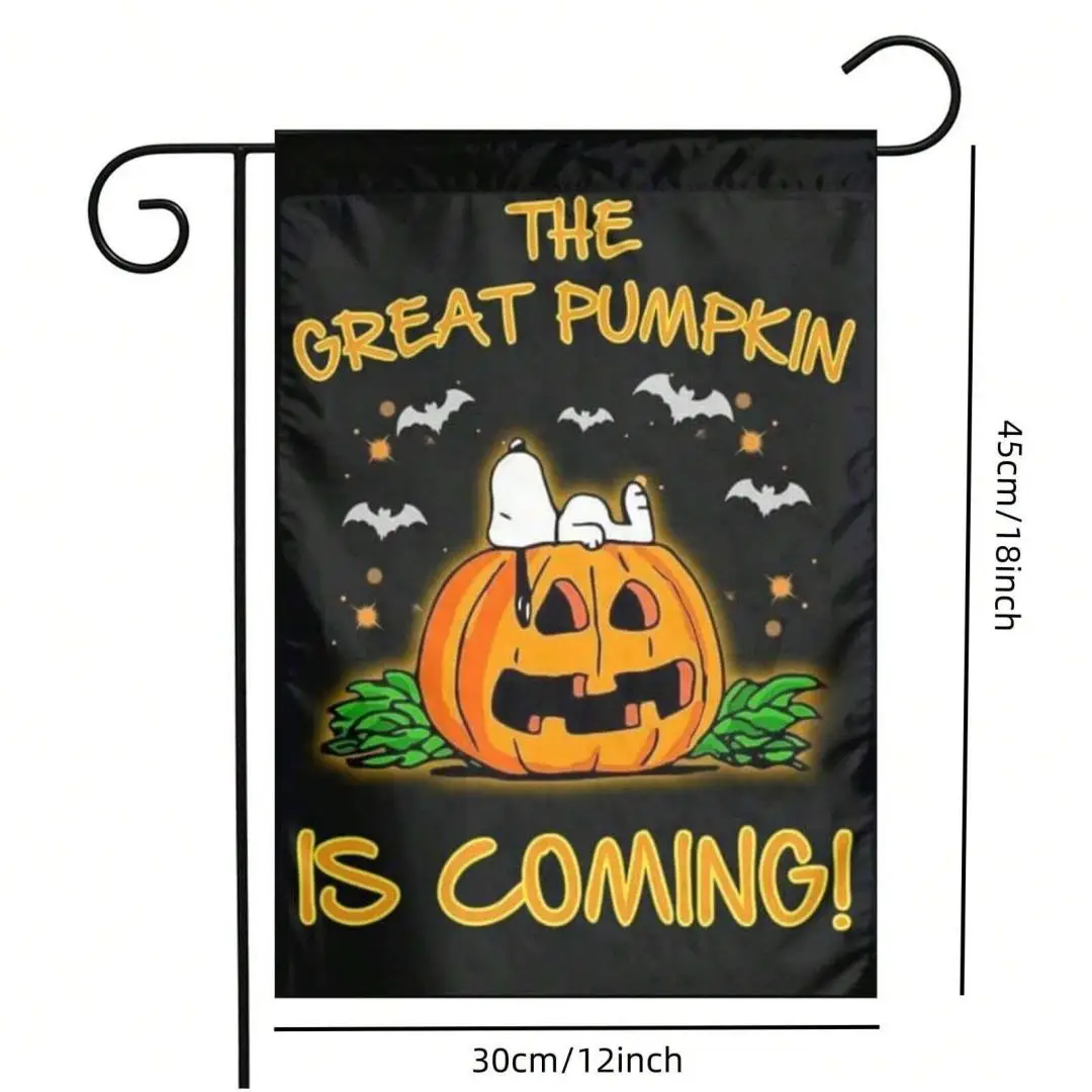 Garden Flags - Double-Sided Printed Pumpkin Ghost Outdoor Patio Decor, Holiday Yard Banner, Easy to Hang, Pole Not Included thumbnail 6