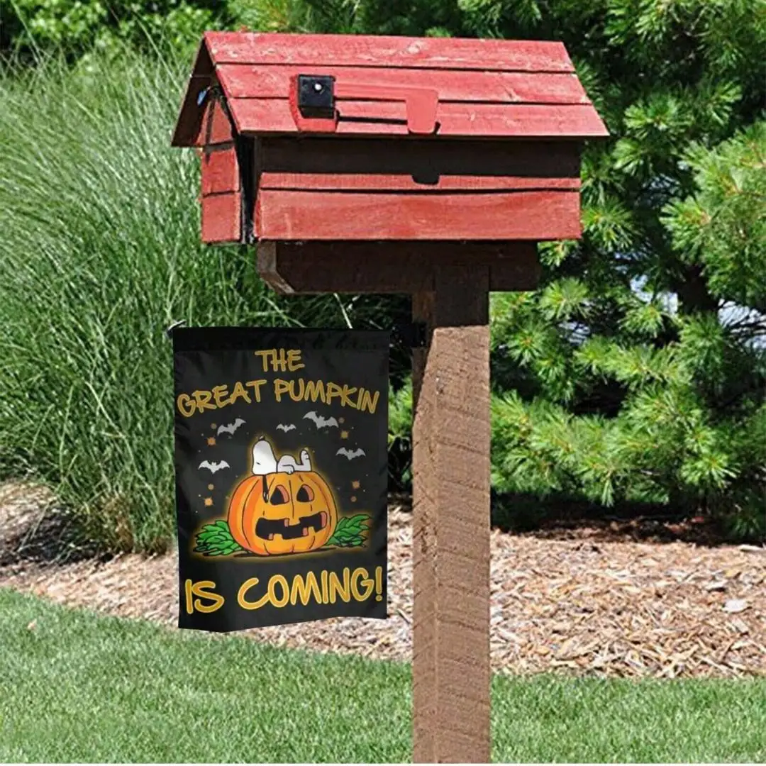 Garden Flags - Double-Sided Printed Pumpkin Ghost Outdoor Patio Decor, Holiday Yard Banner, Easy to Hang, Pole Not Included thumbnail 5