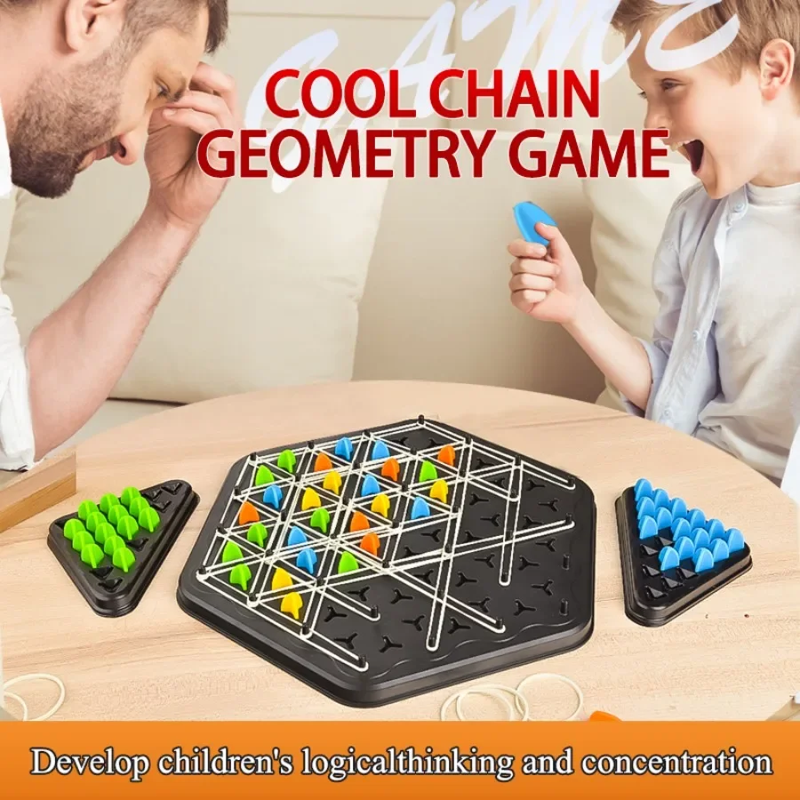 Chain Link Geometry Puzzle Game, Family Multiplayer Strategy Board Game, Educational Brain Training Toy for Kids & Adults, Inter thumbnail 2