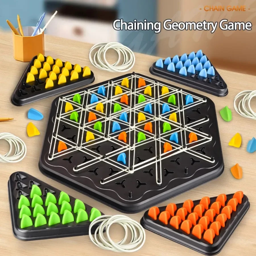 Chain Link Geometry Puzzle Game, Family Multiplayer Strategy Board Game, Educational Brain Training Toy for Kids & Adults, Inter thumbnail 6