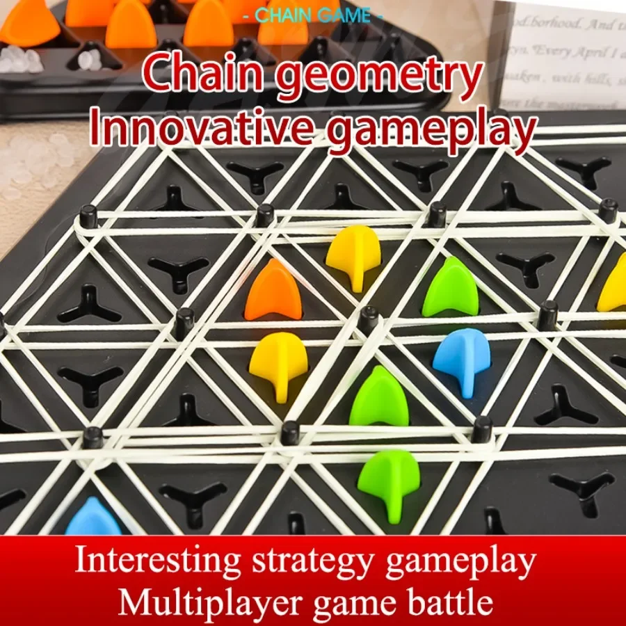 Chain Link Geometry Puzzle Game, Family Multiplayer Strategy Board Game, Educational Brain Training Toy for Kids & Adults, Inter thumbnail 5