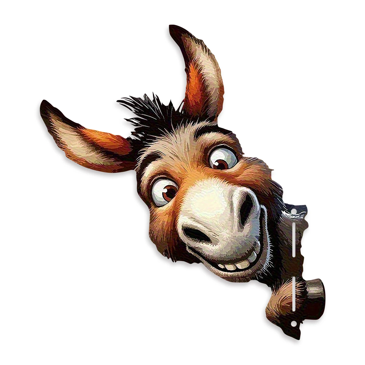 1pc Metal Farmhouse Decor -  Peeking Donkey Head Fence Metal Decoration, Weather-Resistant Outdoor Garden Decoration thumbnail 6