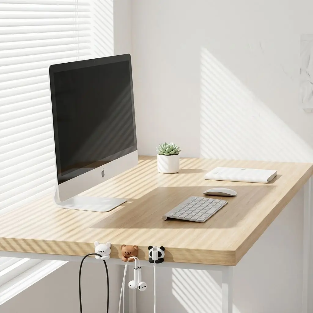 Cable Organizer Multifunctional Wire Winder Nail Free Adhesive Cable Holder, Mouse Earphone Data Cord Management Clip Home Deskt thumbnail 4