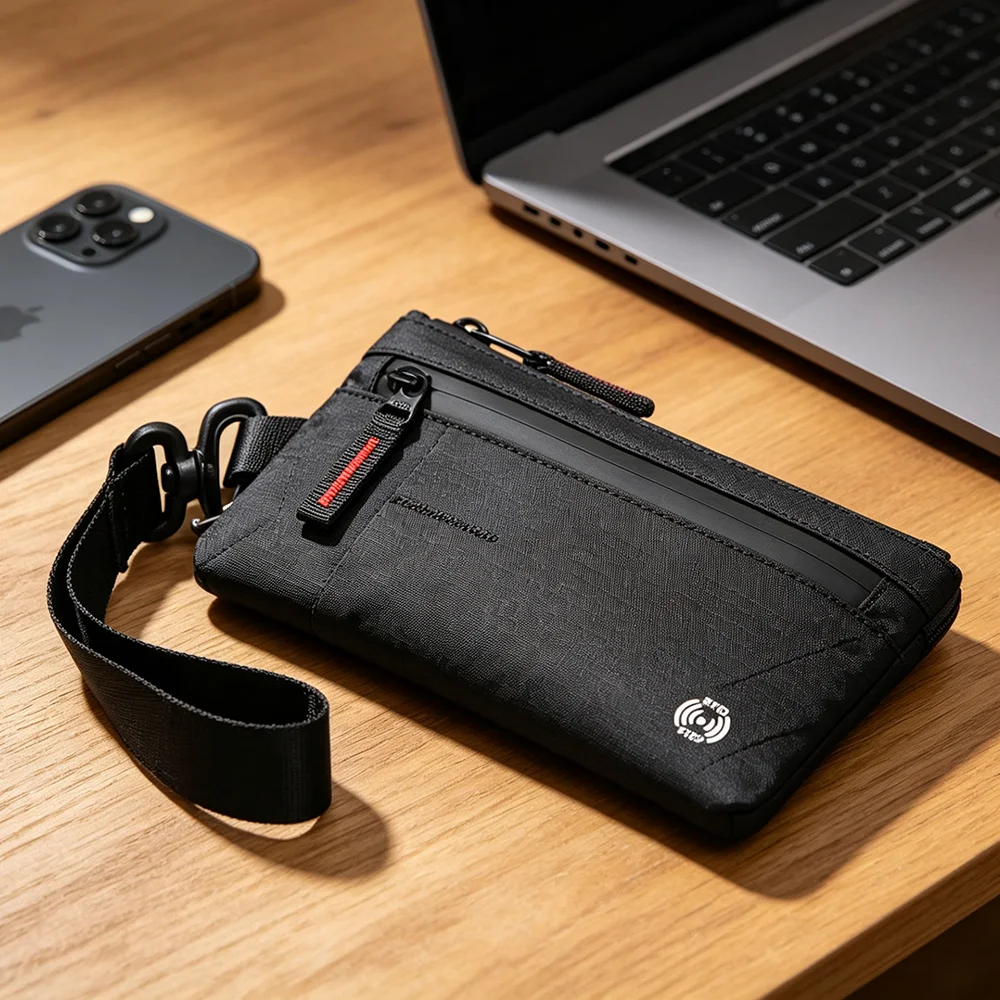 RFID Mens Travel Wallet XPAC Clutch Bag Fashion Men Women Leisure  Phone Key Card Holder Storage Bag Nylon Zipper Purse thumbnail 5