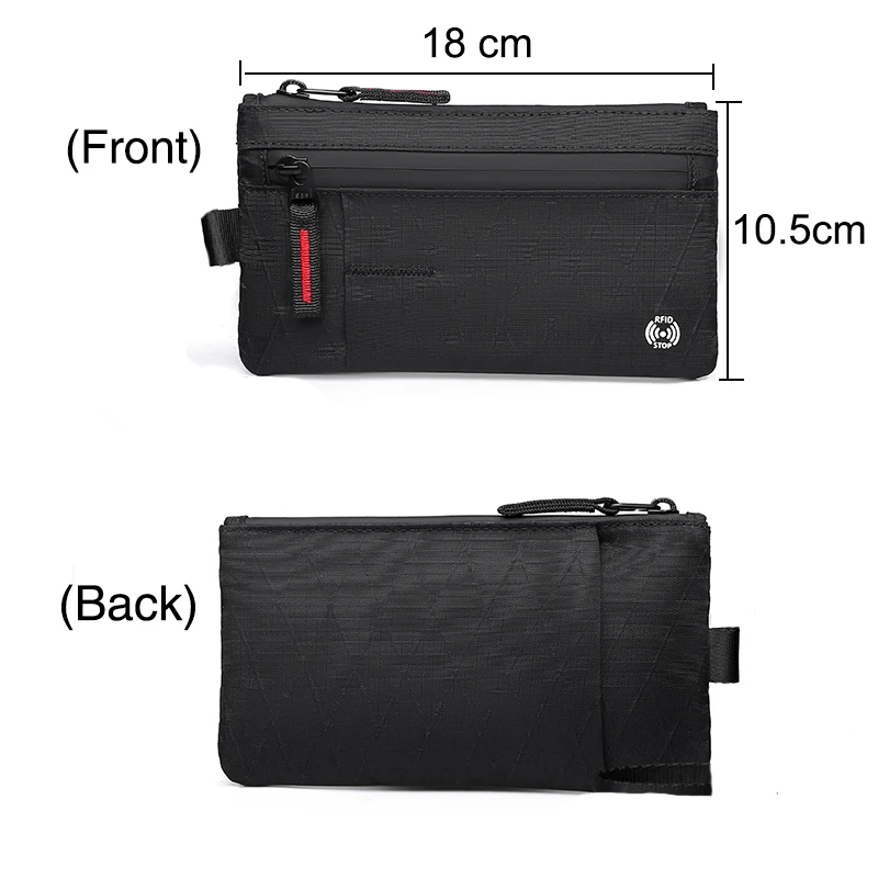 RFID Mens Travel Wallet XPAC Clutch Bag Fashion Men Women Leisure  Phone Key Card Holder Storage Bag Nylon Zipper Purse thumbnail 6
