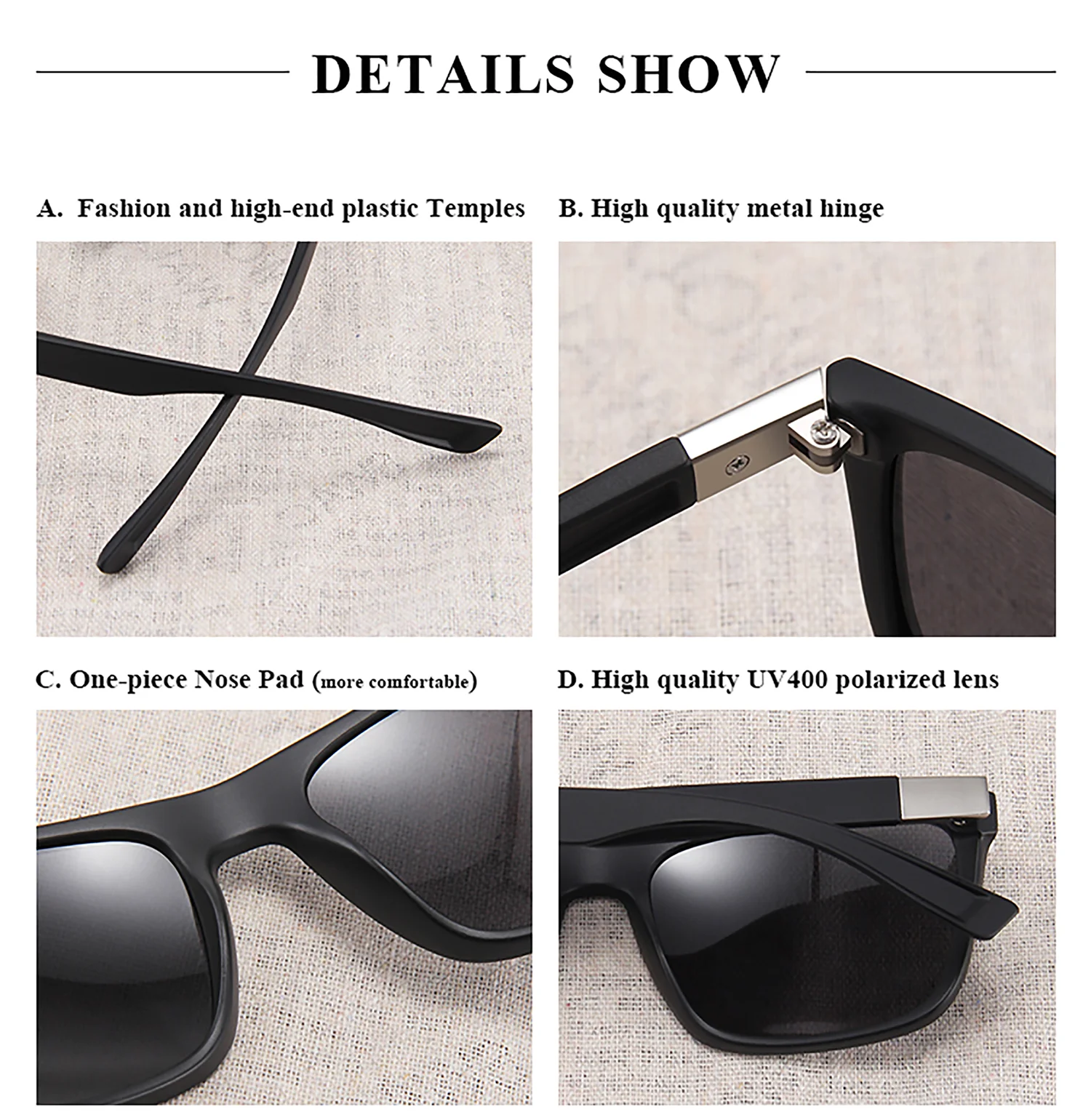 Sport Polarized Sunglasses Men UV400 Driving Fishing Outdoor Square Sun Glasses Lightweight Classic Style Travel Summer Vacation thumbnail 5