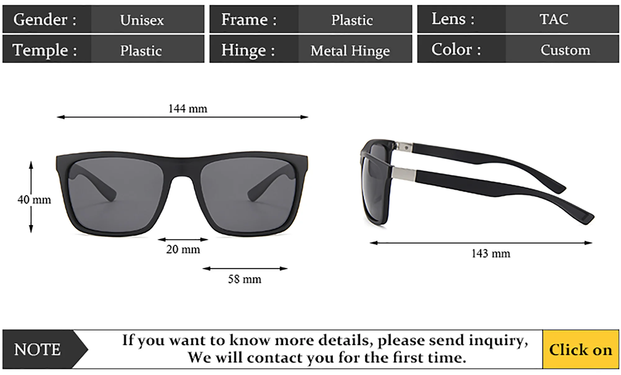 Sport Polarized Sunglasses Men UV400 Driving Fishing Outdoor Square Sun Glasses Lightweight Classic Style Travel Summer Vacation thumbnail 6