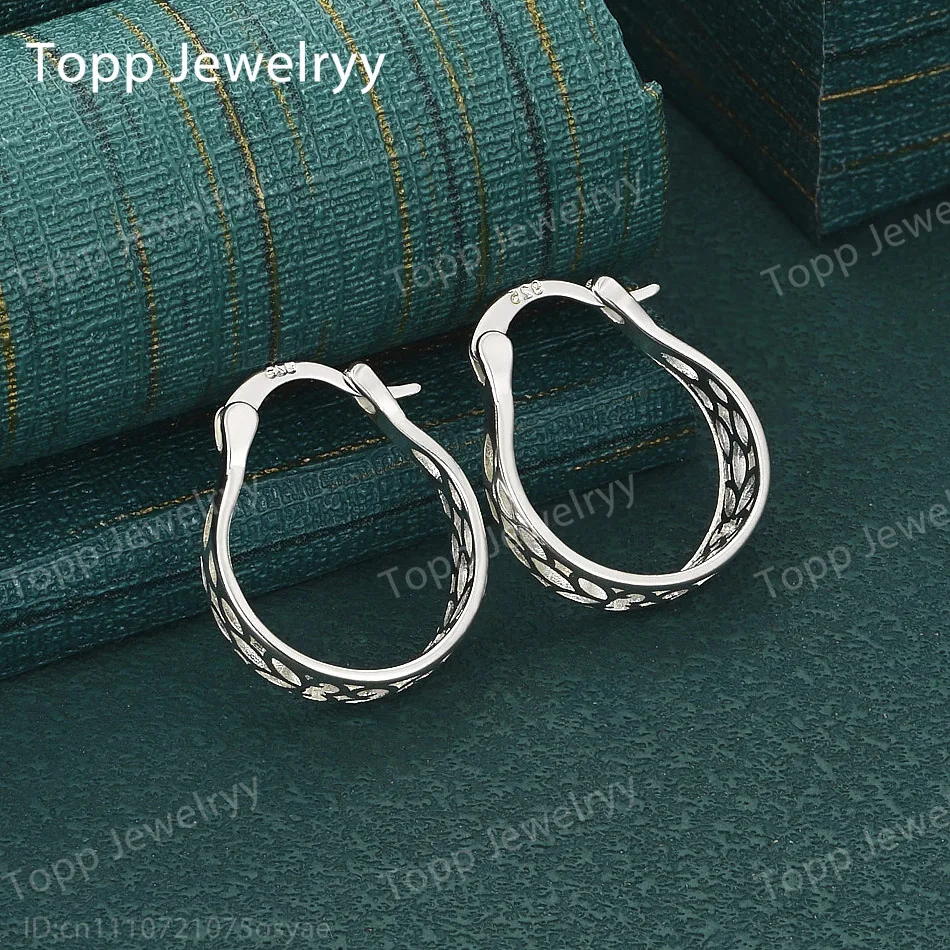 Elegant 925 Sterling Silver Exquisite Hollow Ear Clip Fashion Women's Wedding Gift Jewelry