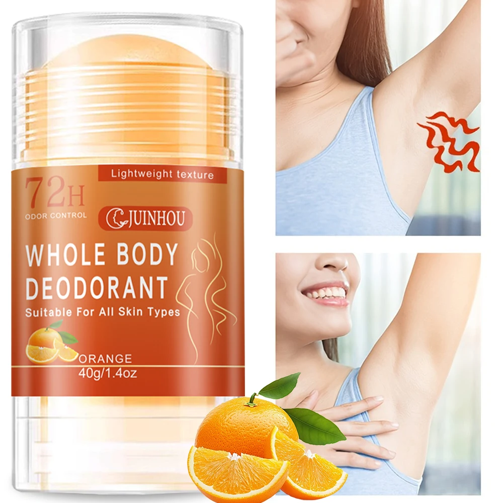 JUINHOU Orange Deodorant Stick/Antiperspirant light Orange Scent Easy to Carry Effectively Solves the Problem of Underarm Odor thumbnail 2