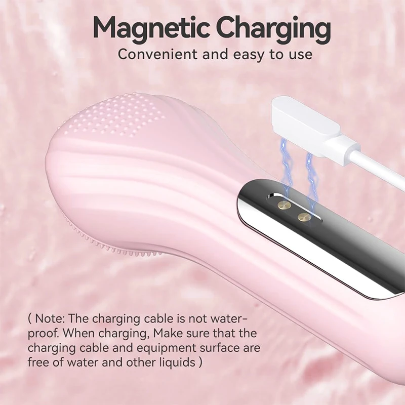 Electric Facial Cleansing Brush Sonic Silicone Cleansing Brush Face Cleaner Deep Pore Skin Massager Face Facial Brush Device thumbnail 5