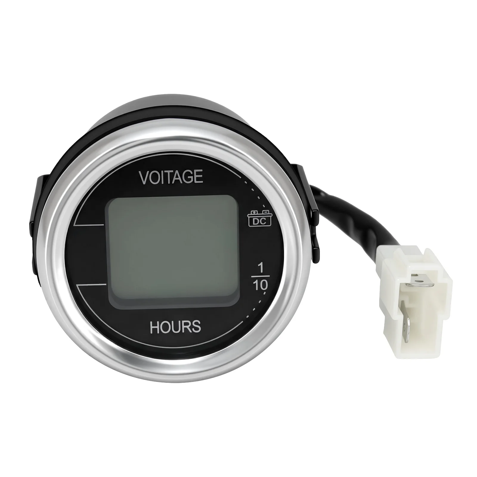 2'' 52MM 2 In 1 Car Voltage + Hour Display Gauge LED Digital Meter Waterproof Voltmeter Round Voltage Meter Volt Detector 12V24V thumbnail 4