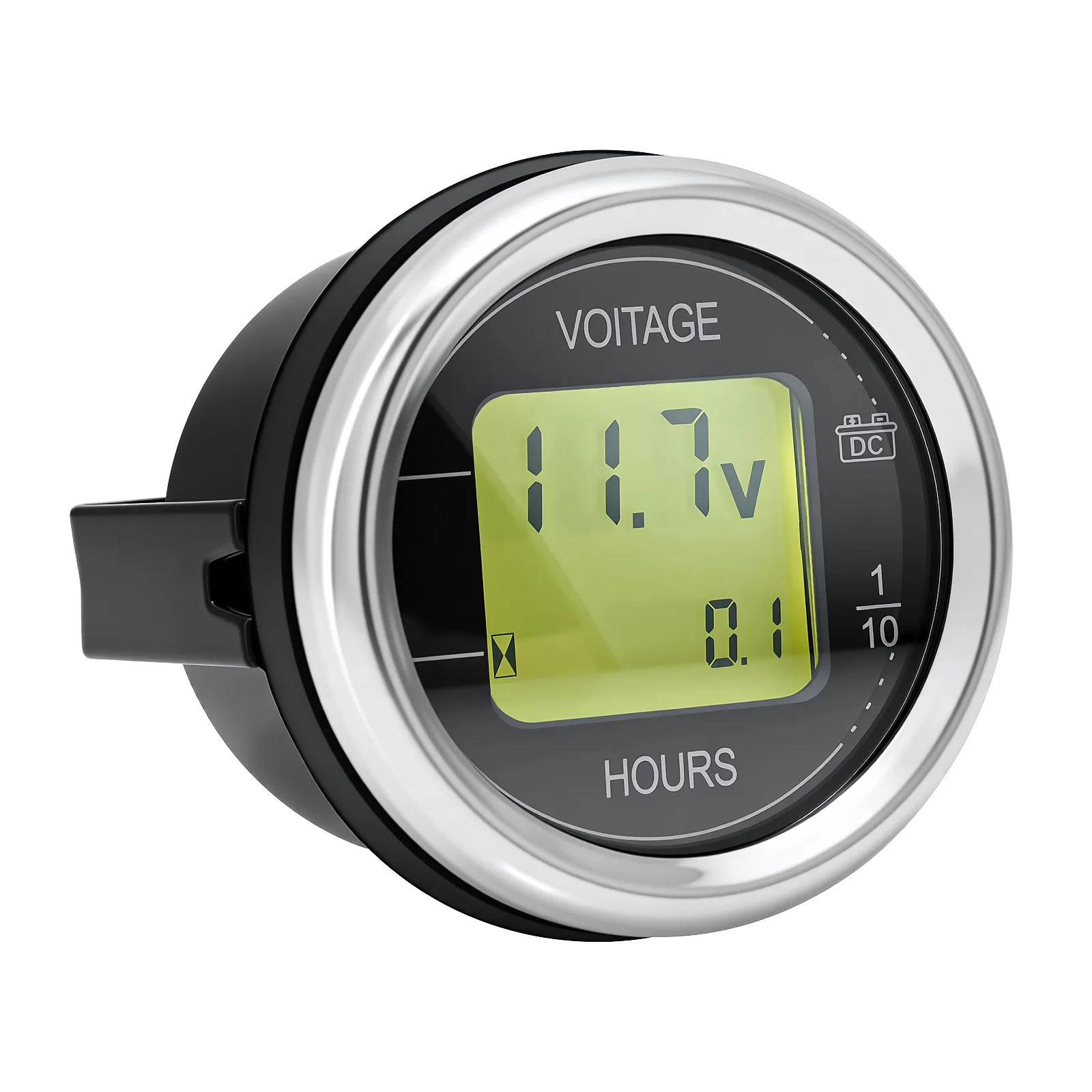 2'' 52MM 2 In 1 Car Voltage + Hour Display Gauge LED Digital Meter Waterproof Voltmeter Round Voltage Meter Volt Detector 12V24V thumbnail 6