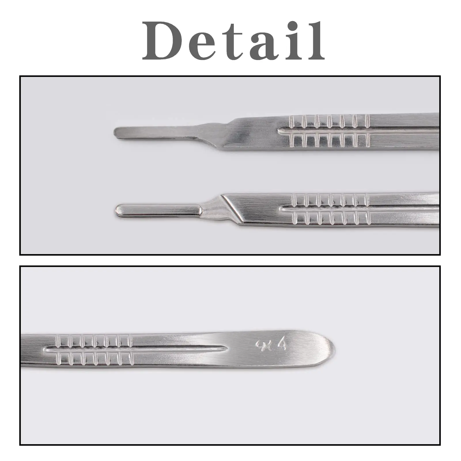 2 Pack Scalpel Handle with Scale #4 Fits Surgical Blades No. 22 23 24 Rust Proof Durable and Solid Stainless Steel Handle thumbnail 3